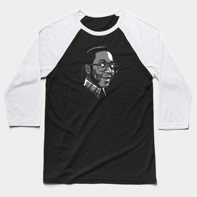 Jaleel White greyscale Baseball T-Shirt by @johnnehill